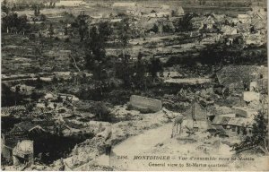 CPA Guerre Militaire MONTDIDIER vue d'ensemble vers St-Martin (808376)