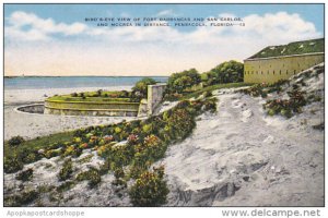 Florida Pensacola Birds Eye View Fort Barrancas and San Carlos