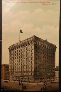 Vintage Postcard Unused Rogers Bldg Vancouver BC Canada LB