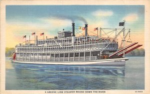 Greene Sternwheeler River Steamship Painting Ferry Boat Ship 