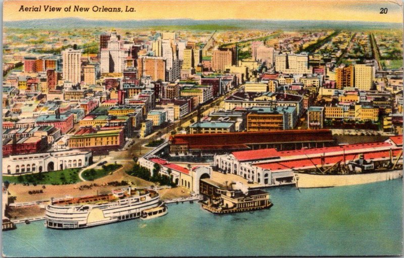 Louisiana New Orleans Aerial View 1947