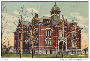 High School Bldg. Marion, Indiana,  PU-1909