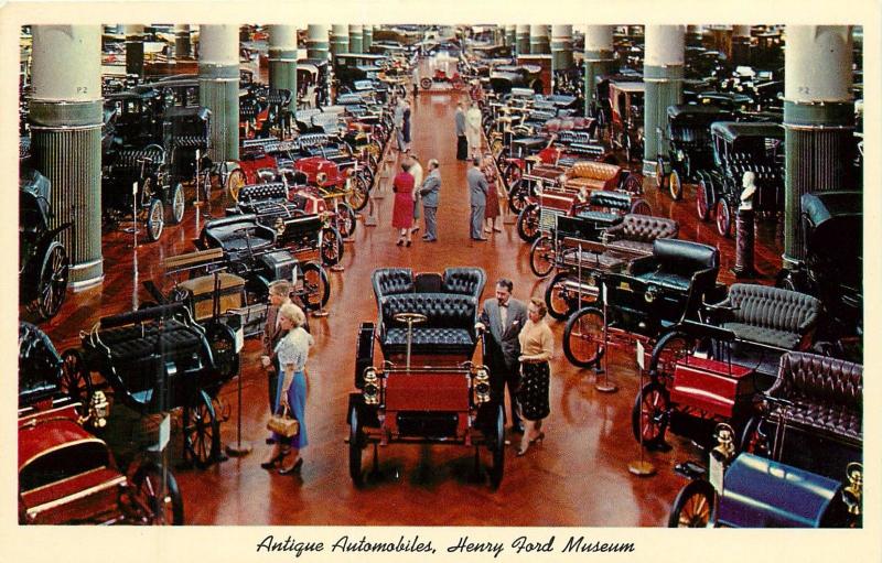 Antique Automobiles Henry Ford Museum Dearborn Michigan Postcard