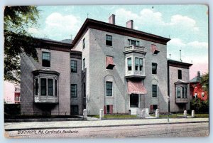 1911 Baltimore Maryland Vintage Postcard Cardinals Residence Building Unposted