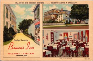 Linen Postcard Bowen's Inn Hotel and Restaurant in Solomons, Maryland