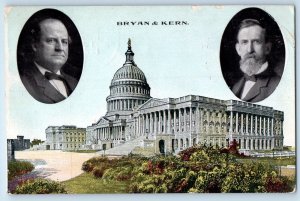 1908 Bryan & Kern Political Advertising Chapman Kansas KS Antique Postcard