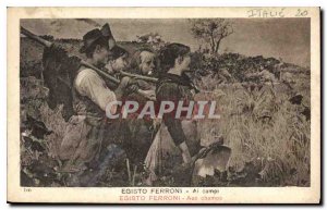 Postcard Old Egisto Ferroni Aux Champs