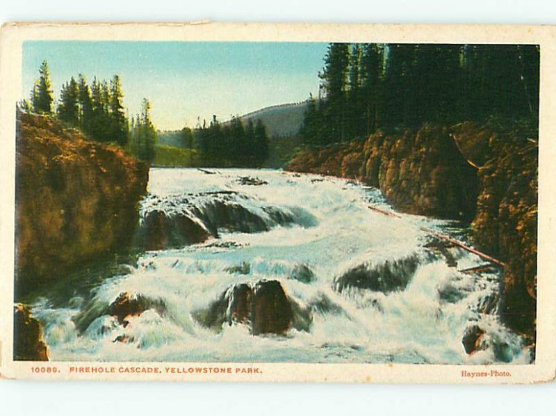 Vintage Post Card 10089 Firehole Cascade  Yellowstone  Park Wyoming   # 4377