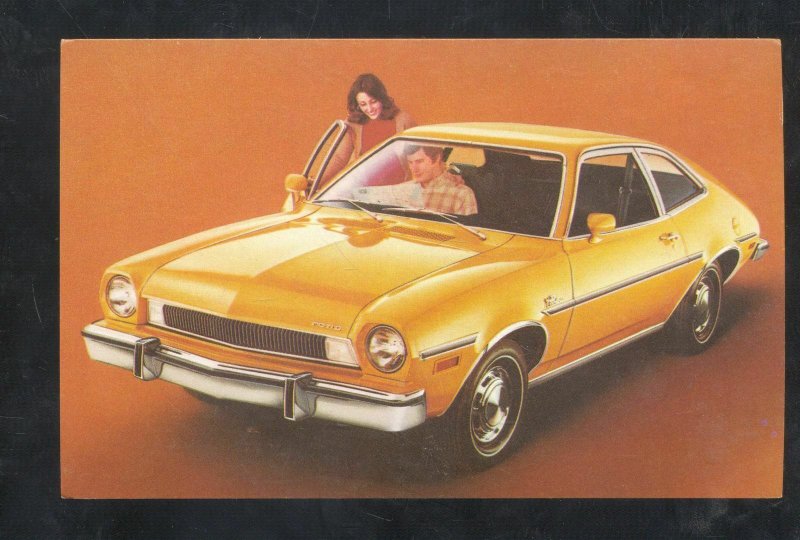 1975 FORD PINTO 2 DOOR SEDAN VINTAGE CAR DEALER ADVERTISING POSTCARD