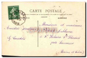 Old Postcard Reims Statue Of Jeanne d & # 39Arc Place Du forecourt