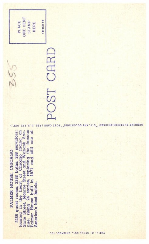 Illinois Chicago Palmer House