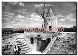 Modern Landscape Postcard From Provence Moulin D'Alphonse Daudet Fontvieille