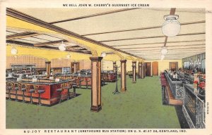 Kentland, IN Indiana  NU-JOY RESTAURANT~Greyhound Bus Station  ROADSIDE Postcard