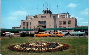 MEMPHIS, Tennessee  TN    MEMPHIS MUNICIPAL AIRPORT  c1950s Cars,Taxis Postcard