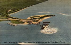 Florida Bradenton Ferry Arriving At Piney Point Connecting Bradenton and St P...