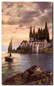 Old Postcard Lago di Garda Punta San Vigillo Italy Italia