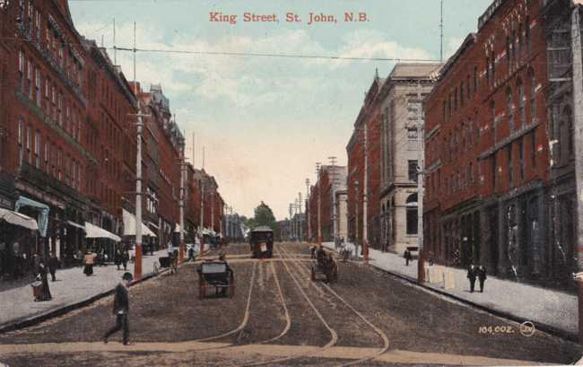 Trolley on King Street - St John NB, New Brunswick, Canada - DB