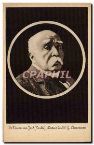 Old Postcard St Vincent Jard Portrait of Mr Georges Clemenceau