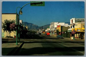 Postcard Oliver BC c1997 Street View Shops Cars Okanagan Valley