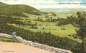 Vintage Postcard Draper's Valley Scenic Mountain View Pulaski Virginia Asheville