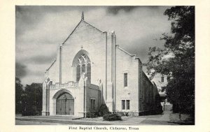 First Baptist Church, Cleburne, Texas Johnson County c1930s Vintage Postcard