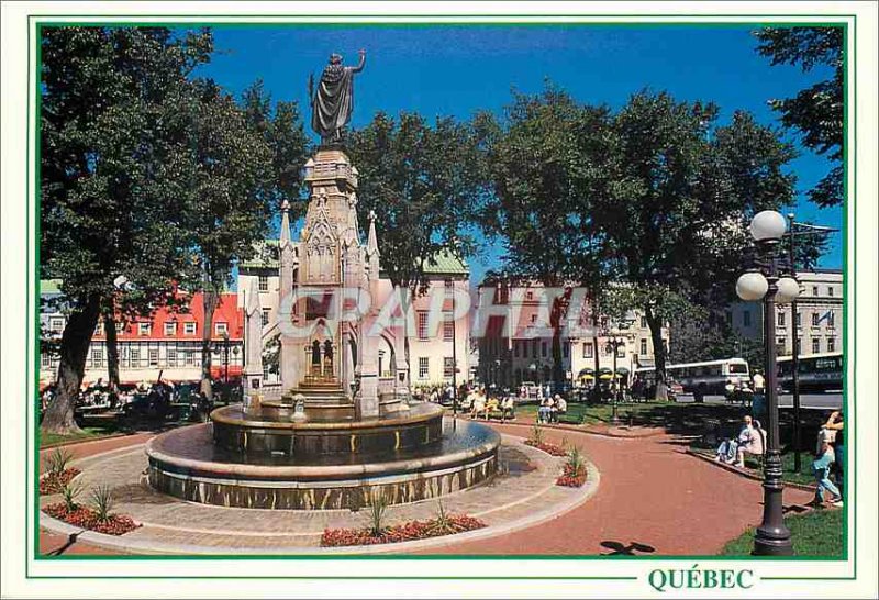 Postcard Modern Quebec The Monument of Faith Place d'Armes