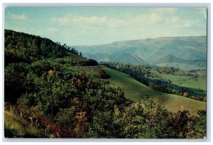 West Virginia Postcard The View Shows Curve Highway Below Spruce Knob c1960's