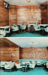 Taylor Motor Inn Taylor BC Silver Dollars Blue Interior Unused Postcard G27