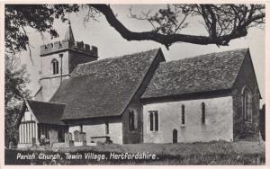 TEWIN VILLAGE HERTFORTHIRE UK PARISH CHURCH PHOTO POSTCARD