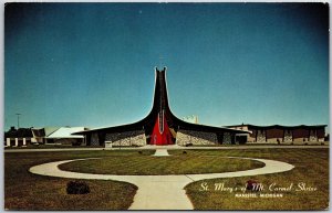 Saint Mary's Of Mount Carmel Shrine Manistee Michigan MI Huge Grounds Postcard