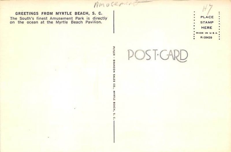 Myrtle Beach Amusement Park Unused 