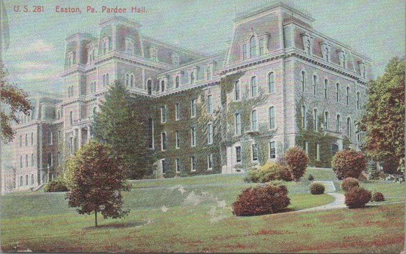 Postcard Pardee Hall Easton PA