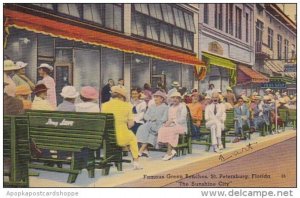 Florida Saint Petersburg Famous Green Benches 1943