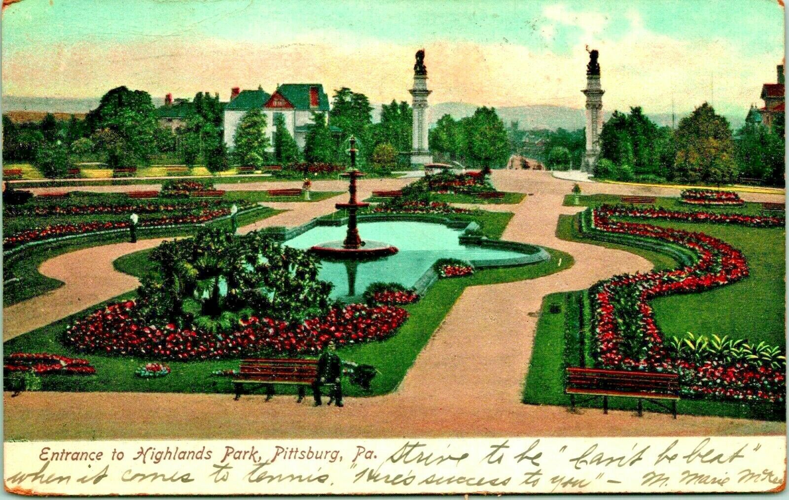 Entrance to Highland Park, Pittsburgh, Pa.