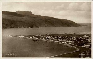 Ullapool Scotland Bird's Eye View Vintage Real Photo Postcard