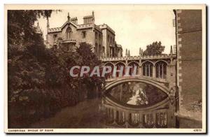 Great Britain Old Postcard Cambridge Bridge of sighs