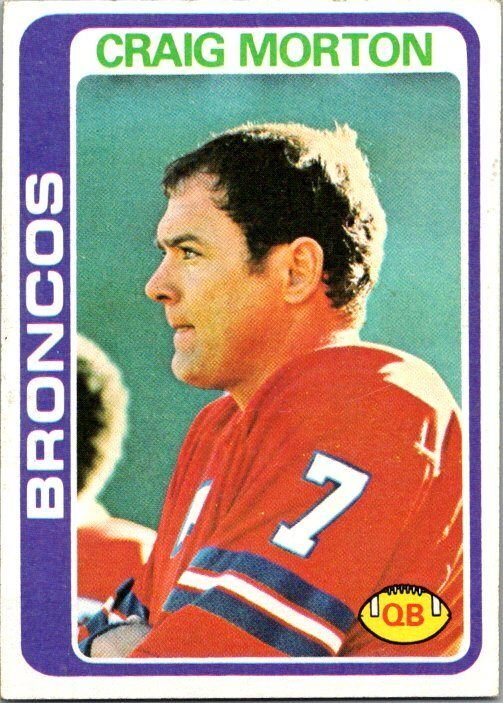1978 Topps Football Card Craig Morton Denver Broncos sk7081