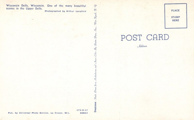Vintage Postcard Beautiful Scenes in the Upper Dells Wisconsin Dells Wisconsin