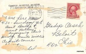 1952 Campus Martius Museum Marietta Ohio RPPC real photo postcard 13186