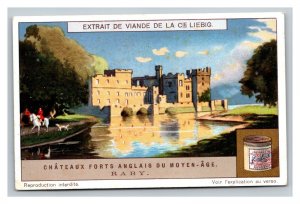 Vintage Liebig French Trade Card Complete Set of 6 - Middle Age English Castles