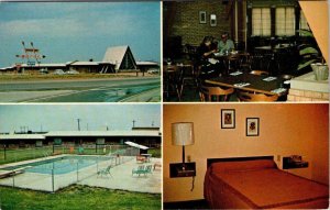 Perry OK Oklahoma CHEROKEE STRIP MOTEL/RESTAURANT I-35 Roadside ca1950s Postcard