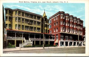 Postcard Hotel Morton, Virginia Avenue near Beach in Atlantic City, New Jersey