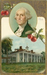Artist impression 1910 Patriotic Washington Father of Country Postcard 21-4508