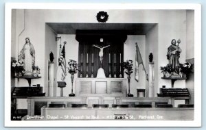 RPPC PORTLAND, Oregon OR ~ Downtown Chapel ST. VINCENT De PAUL 1940s Postcard