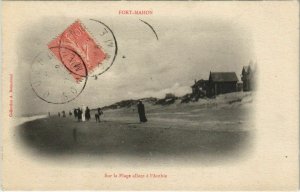 CPA FORT-MAHON Sur la Plage allant a l'Authie (19040)