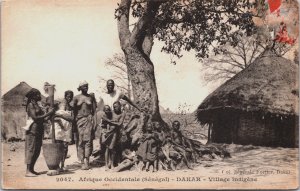 Senegal Afrique Occidentale Dakar Village Indigene Vintage Postcard C119