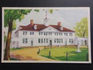 USA: Fairfax County VIRGINIA Mount Vernon WEST FRONT - George Washington c1934