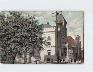 Postcard Memorial Building, City Hall, Post Office, Aurora, Illinois