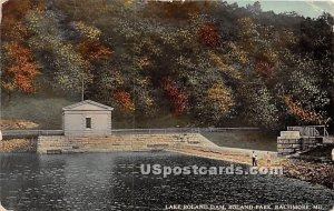 Lake Roland Dam, Roland Park in Baltimore, Maryland