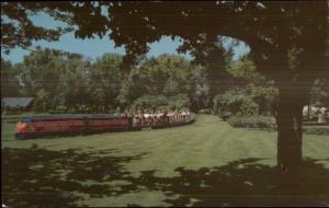 Chicago Riverview Amusement Park Miniature RR Train Postcard rpx